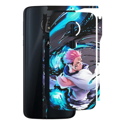 Motorola Phone Skins (All Models) - New Jujutsu Kaisen Grey Blue Anime - Matte Finish (M-127) Motorola Moto G6 Play