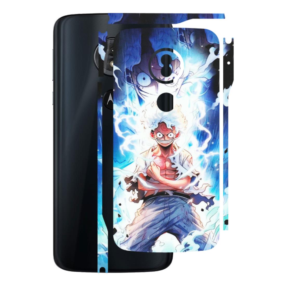 Motorola Phone Skins (All Models) - Blue Thunder Luffy Anime - Matte Finish (M-132) Motorola Moto G6 Play