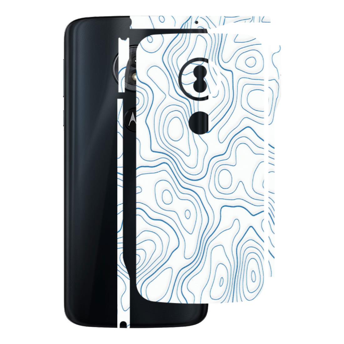 Motorola Phone Skins (All Models) - Blue And White Swirls - Matte Finish (M-139) Motorola Moto G6 Play