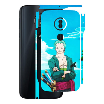 Motorola Phone Skins (All Models) - Cool Swordman Zoro Anime - Matte Finish (M-143) Motorola Moto G6 Play