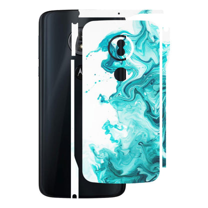 Motorola Phone Skins (All Models) - Sky Blue Abstract Colour - Matte Finish (M-146) Motorola Moto G6 Play