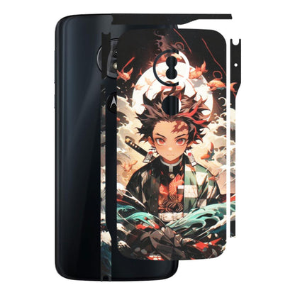 Motorola Phone Skins (All Models) - Tanjiro Demon Slayer Anime - Matte Finish (M-158) Motorola Moto G6 Play