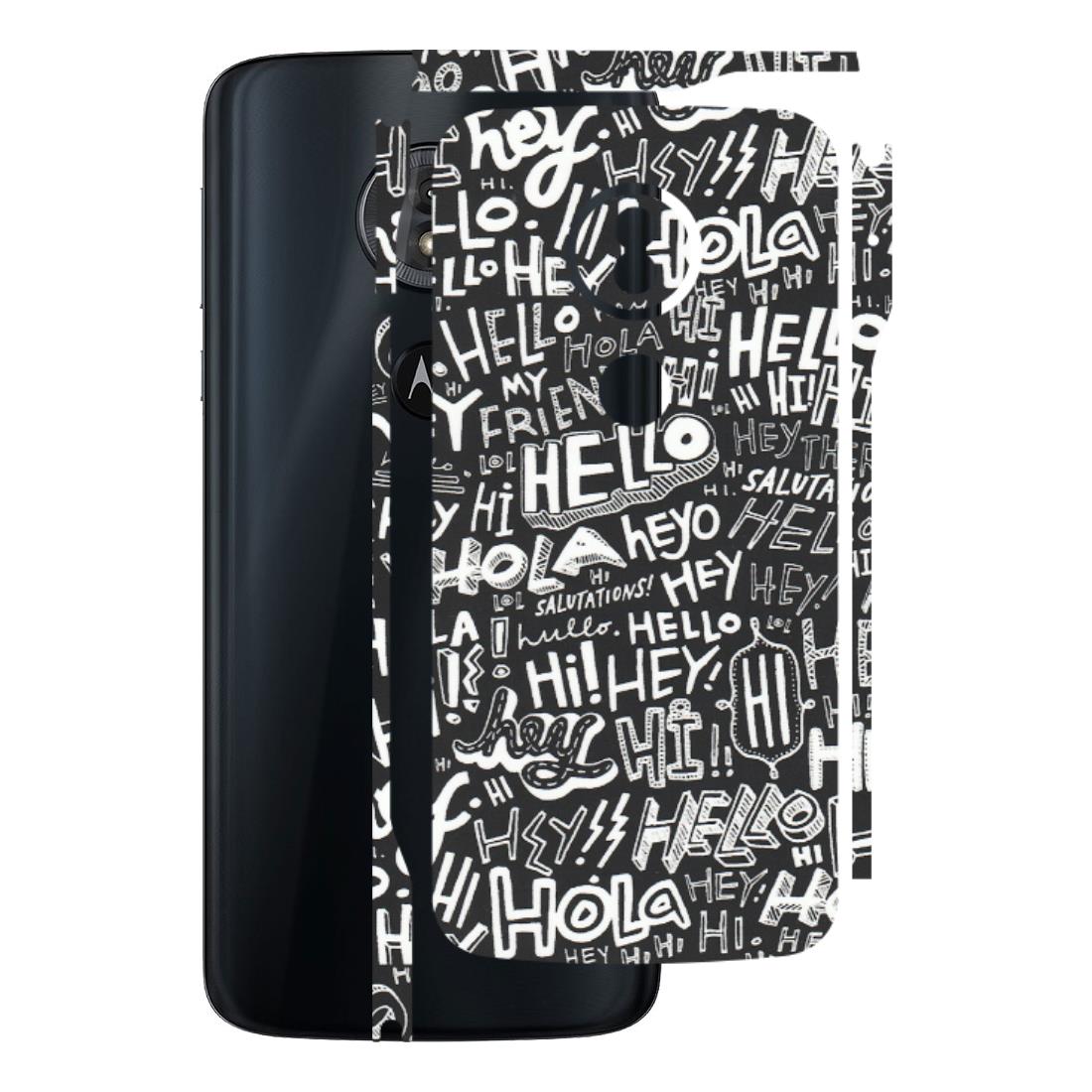 Motorola Phone Skins (All Models) - Hi Hello Doodles - Matte Finish (M-25) Motorola Moto G6 Play