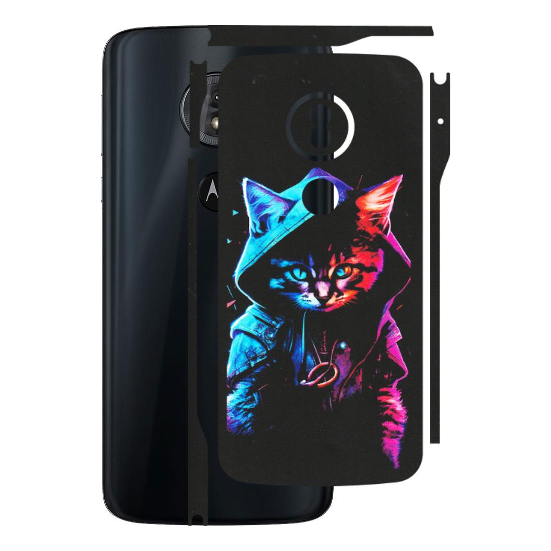 Motorola Phone Skins (All Models) - Cyberpunk Cat - Matte Finish (M-45) Motorola Moto G6 Play