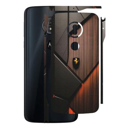 Motorola Phone Skins (All Models) - Lambo Beauty Wood Pattern Sober - Matte Finish (M-51) Motorola Moto G6 Play