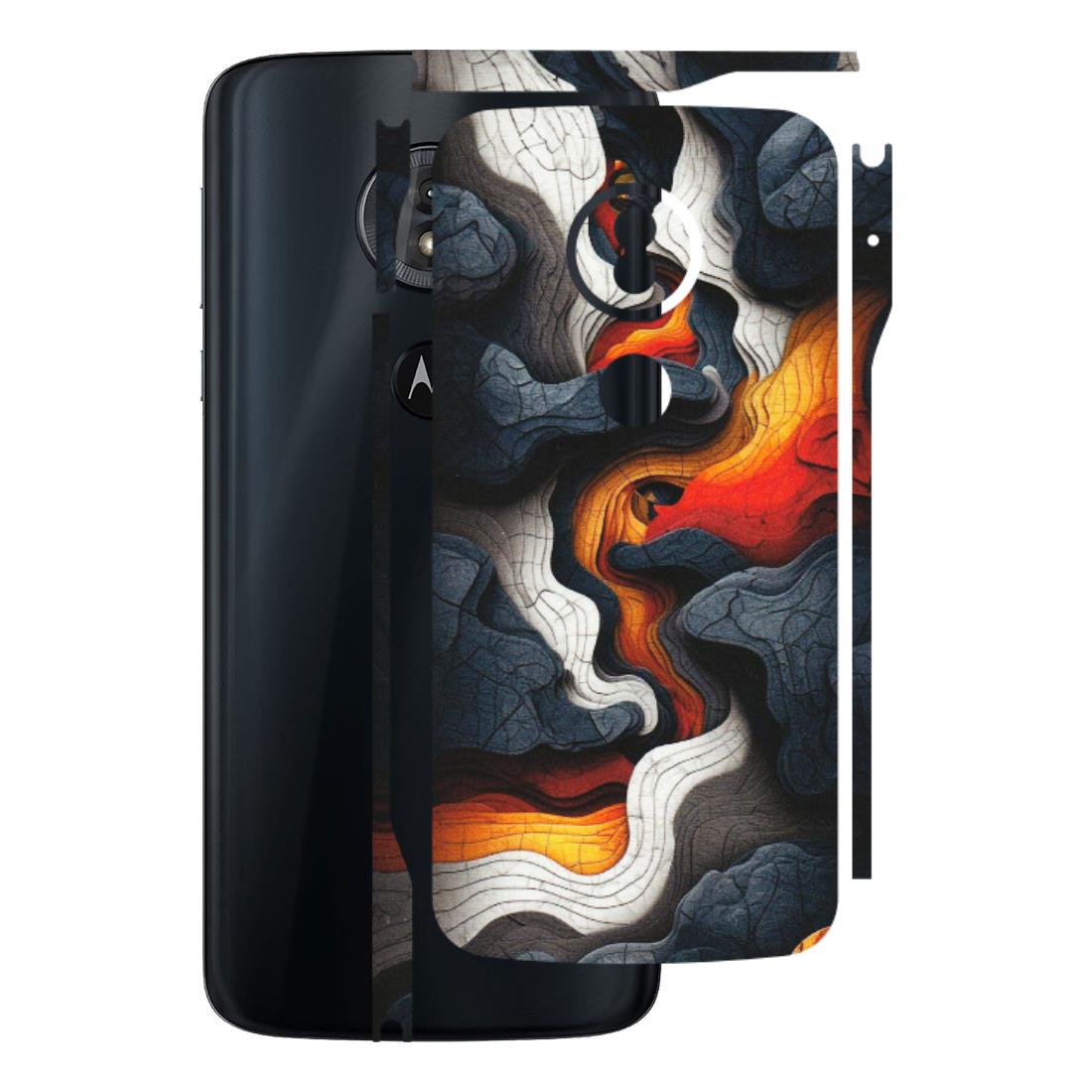 Motorola Phone Skins (All Models) - Abstract Volcanic Layers - Matte Finish (M-52) Motorola Moto G6 Play