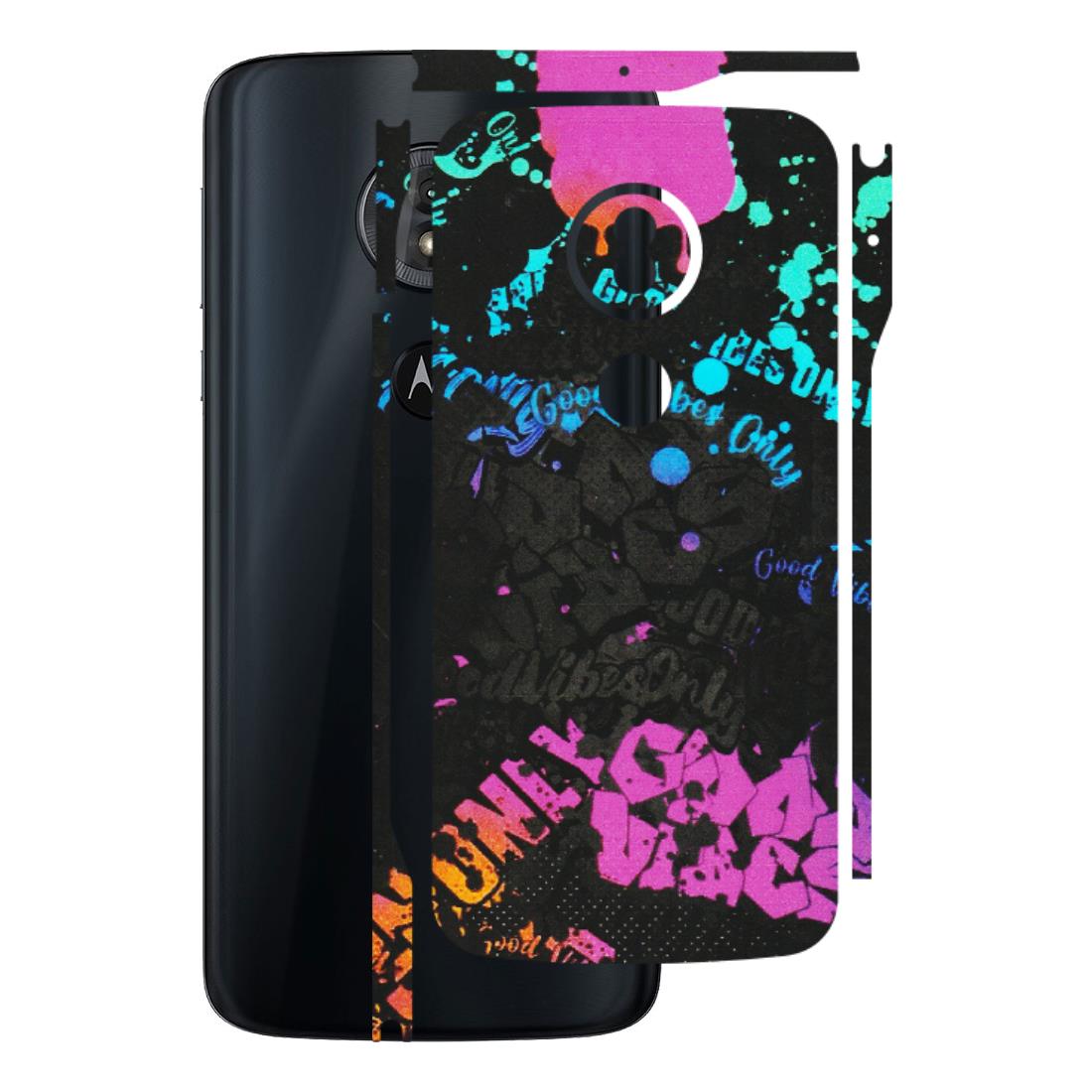 Motorola Phone Skins (All Models) - Majestic Black Vibes - Matte Finish (M-62) Motorola Moto G6 Play
