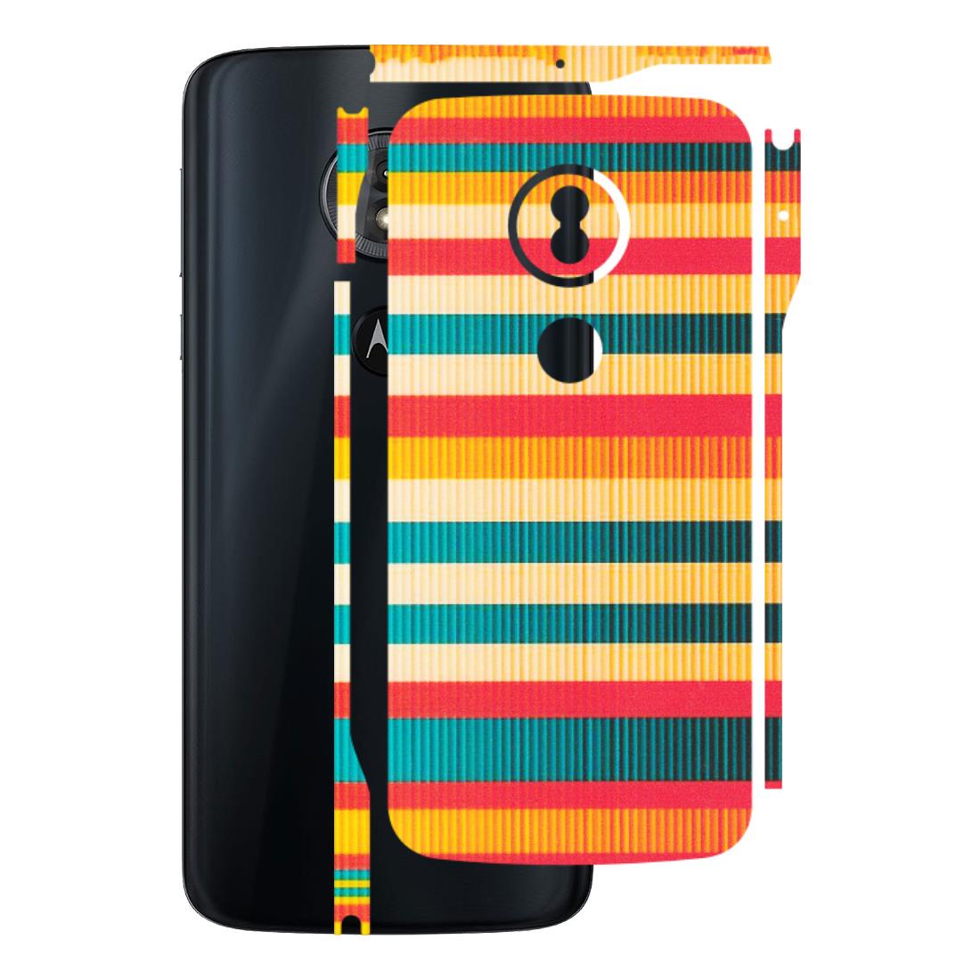 Motorola Phone Skins (All Models) - Colourful Stripes Soothing Effect - Matte Finish (M-86) Motorola Moto G6 Play