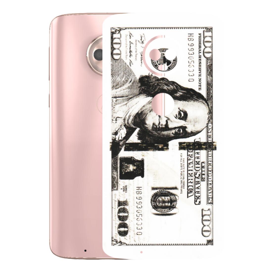 Motorola Phone Skins (All Models) - 100 Dollar Currency - Transparent Finish (T-01) Motorola Moto G6