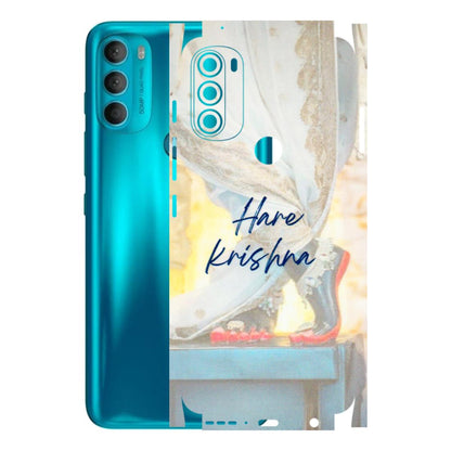 Motorola Phone Skins (All Models) - Hare Krishna - 3D Embossed Finish (L-03) Motorola Moto G71 (5G)