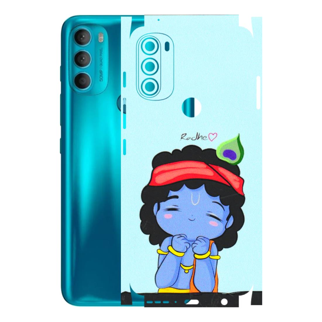 Motorola Phone Skins (All Models) - Radhe Radhe Cute Toon - 3D Embossed Finish (L-05) Motorola Moto G71 (5G)