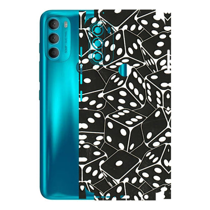 Motorola Phone Skins (All Models) - Big Black Dices - 3D Embossed Finish (L-106) Motorola Moto G71 (5G)