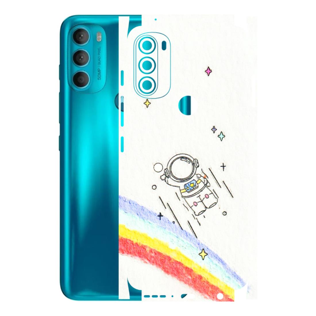 Motorola Phone Skins (All Models) - Milkyway Astronaut - 3D Embossed Finish (L-110) Motorola Moto G71 (5G)
