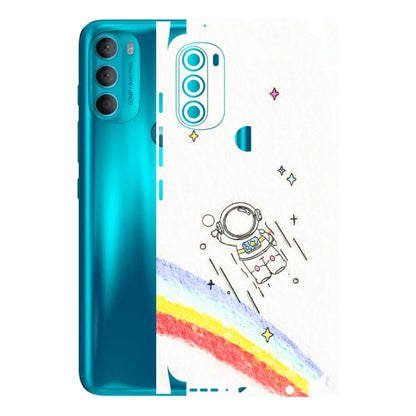 Motorola Phone Skins (All Models) - Milkyway Astronaut - 3D Embossed Finish (L-110) Motorola Moto G71 (5G)