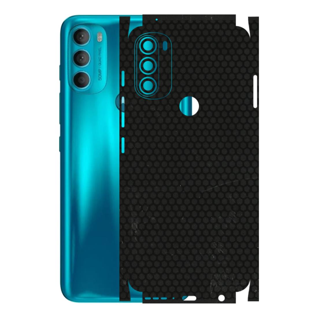 Motorola Phone Skins (All Models) - Black honeycomb - 3D Embossed Finish (L-114) Motorola Moto G71 (5G)