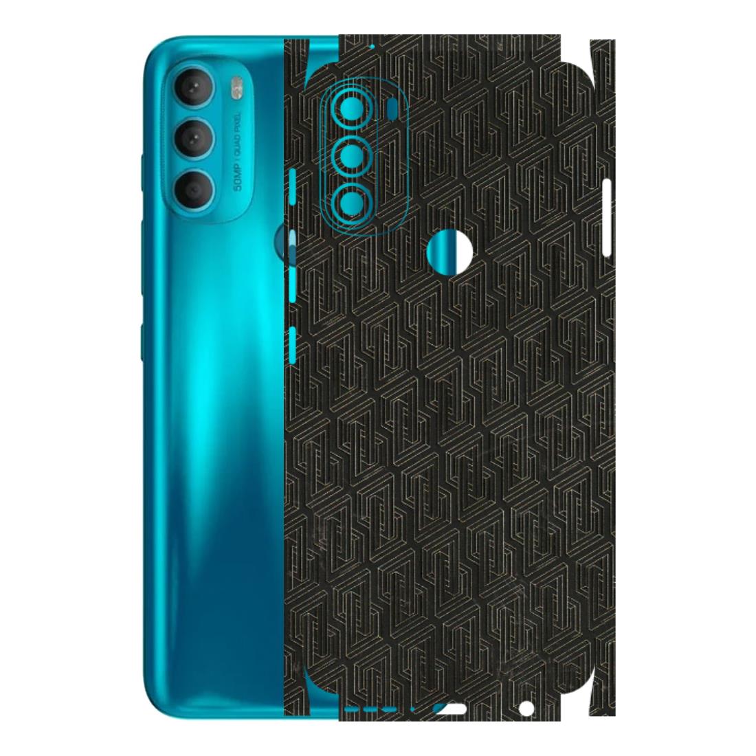 Motorola Phone Skins (All Models) - Black Abstract Pattern - 3D Embossed Finish (L-117) Motorola Moto G71 (5G)
