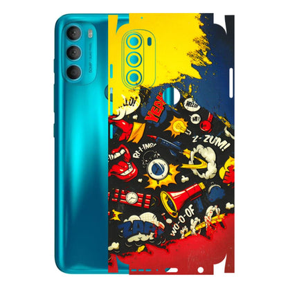 Motorola Phone Skins (All Models) - Pacific Doodle Art - 3D Embossed Finish (L-120) Motorola Moto G71 (5G)