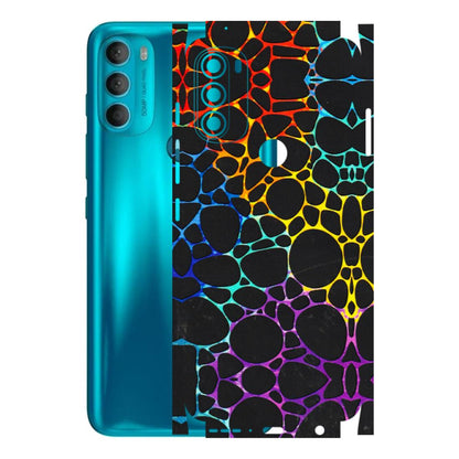 Motorola Phone Skins (All Models) - Abstract Art MultiColour - 3D Embossed Finish (L-133) Motorola Moto G71 (5G)
