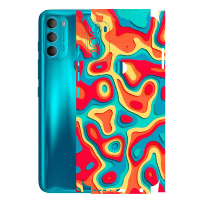 Motorola Phone Skins (All Models) - Abstract Swirl - 3D Embossed Finish (L-150) Motorola Moto G71 (5G)