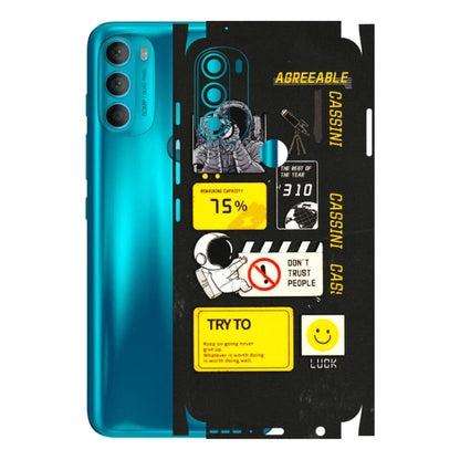 Motorola Phone Skins (All Models) - Black Cassini - 3D Embossed Finish (L-161) Motorola Moto G71 (5G)