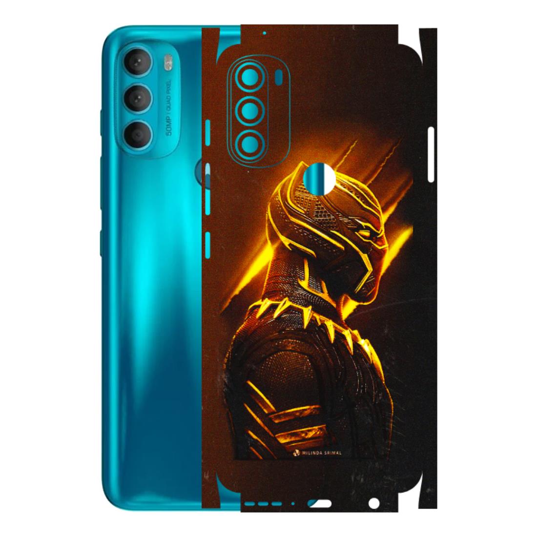 Motorola Phone Skins (All Models) - Gold Black Panther - 3D Embossed Finish (L-181) Motorola Moto G71 (5G)