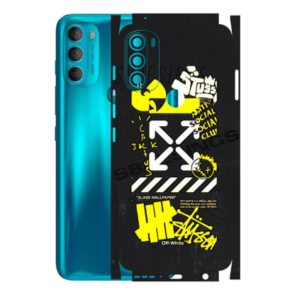 Motorola Phone Skins (All Models) - Anti Social Graffiti - 3D Embossed Finish (L-198) Motorola Moto G71 (5G)