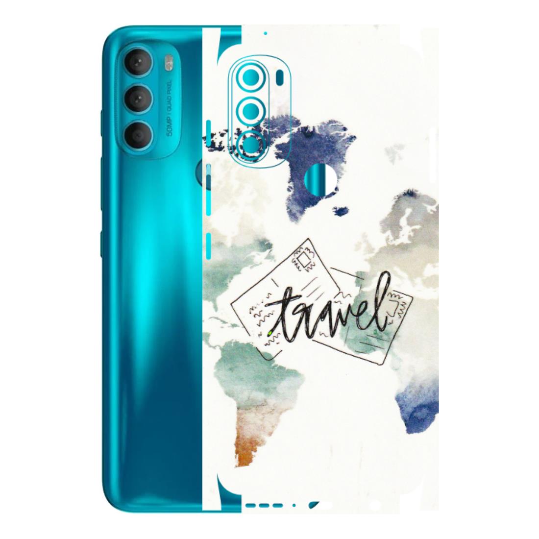 Motorola Phone Skins (All Models) - Travel The World - 3D Embossed Finish (L-232) Motorola Moto G71 (5G)