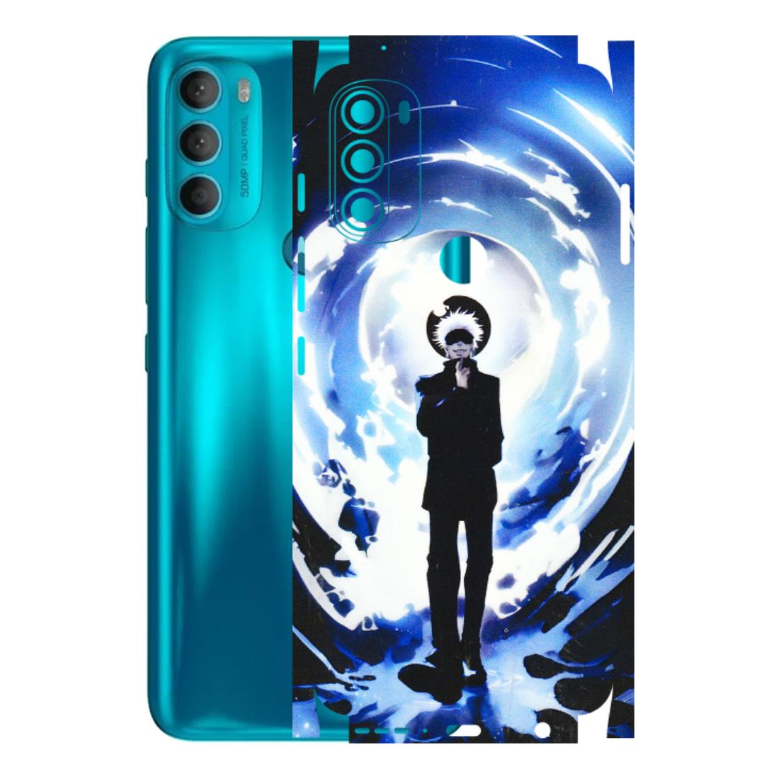 Motorola Phone Skins (All Models) - Satoru Gojo Dark Blue - 3D Embossed Finish (L-235) Motorola Moto G71 (5G)