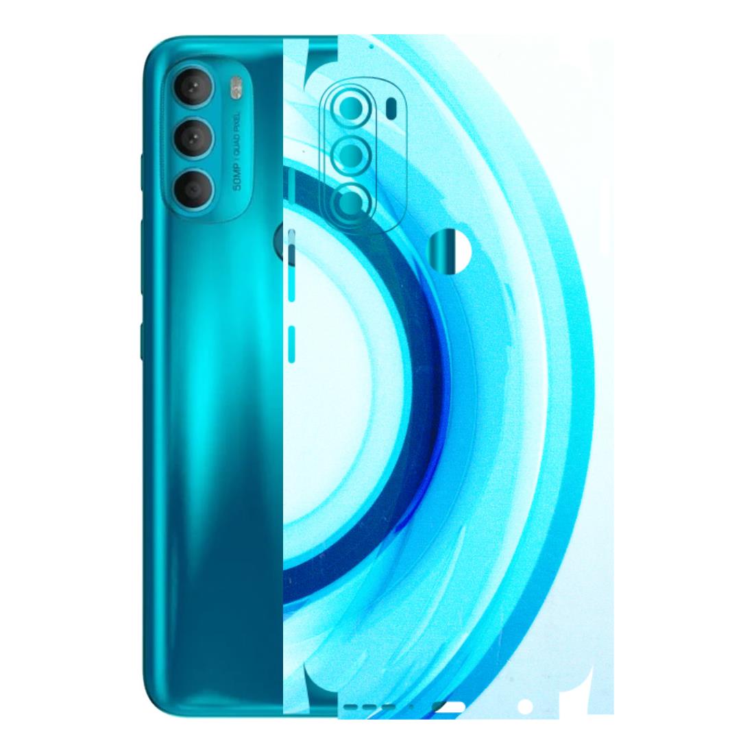 Motorola Phone Skins (All Models) - The Blue Curve - 3D Embossed Finish (L-244) Motorola Moto G71 (5G)