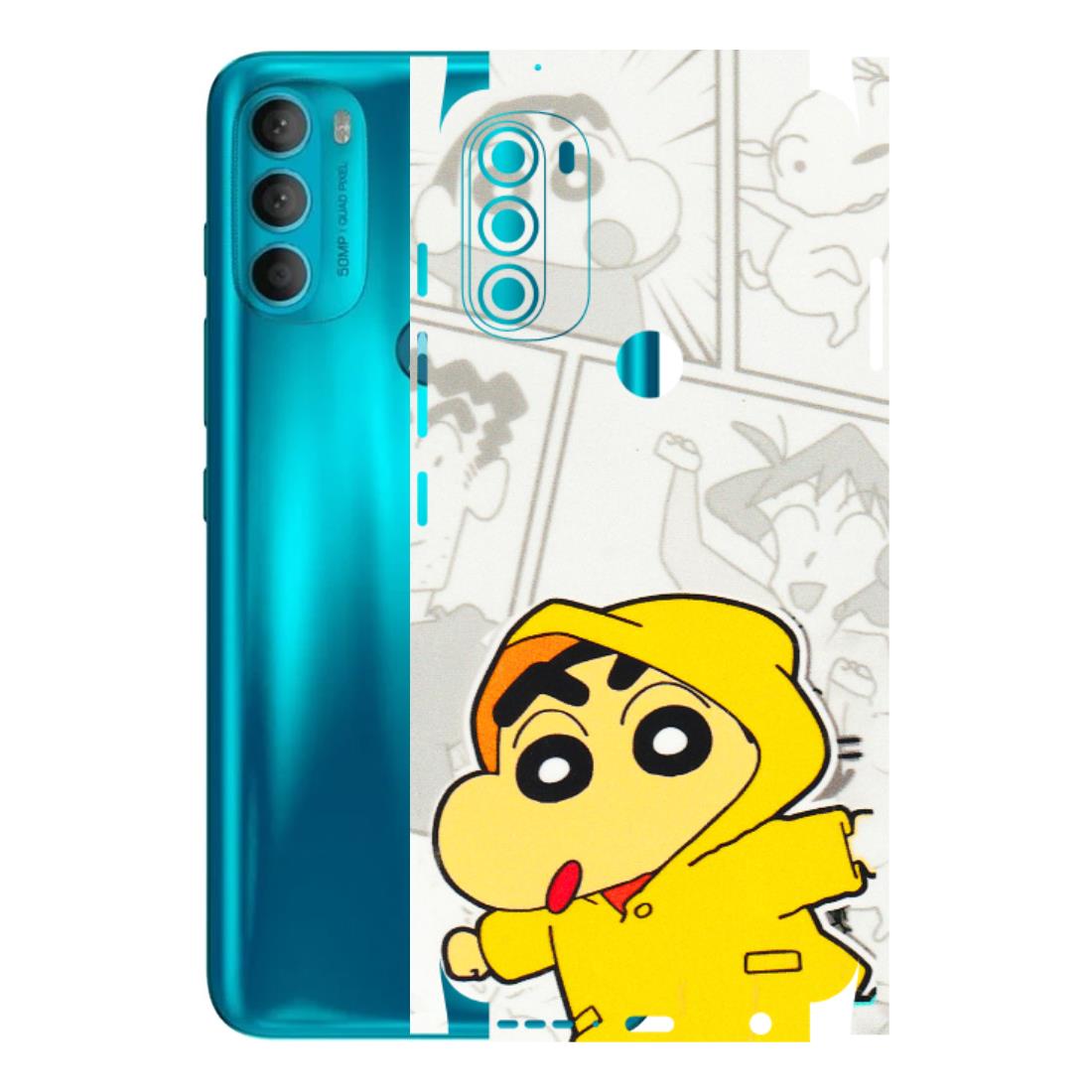 Motorola Phone Skins (All Models) - Yellow Shinchan Comic - 3D Embossed Finish (L-246) Motorola Moto G71 (5G)