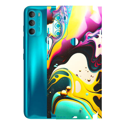 Motorola Phone Skins (All Models) - Multicolor Abstract pattern - 3D Embossed Finish (L-254) Motorola Moto G71 (5G)
