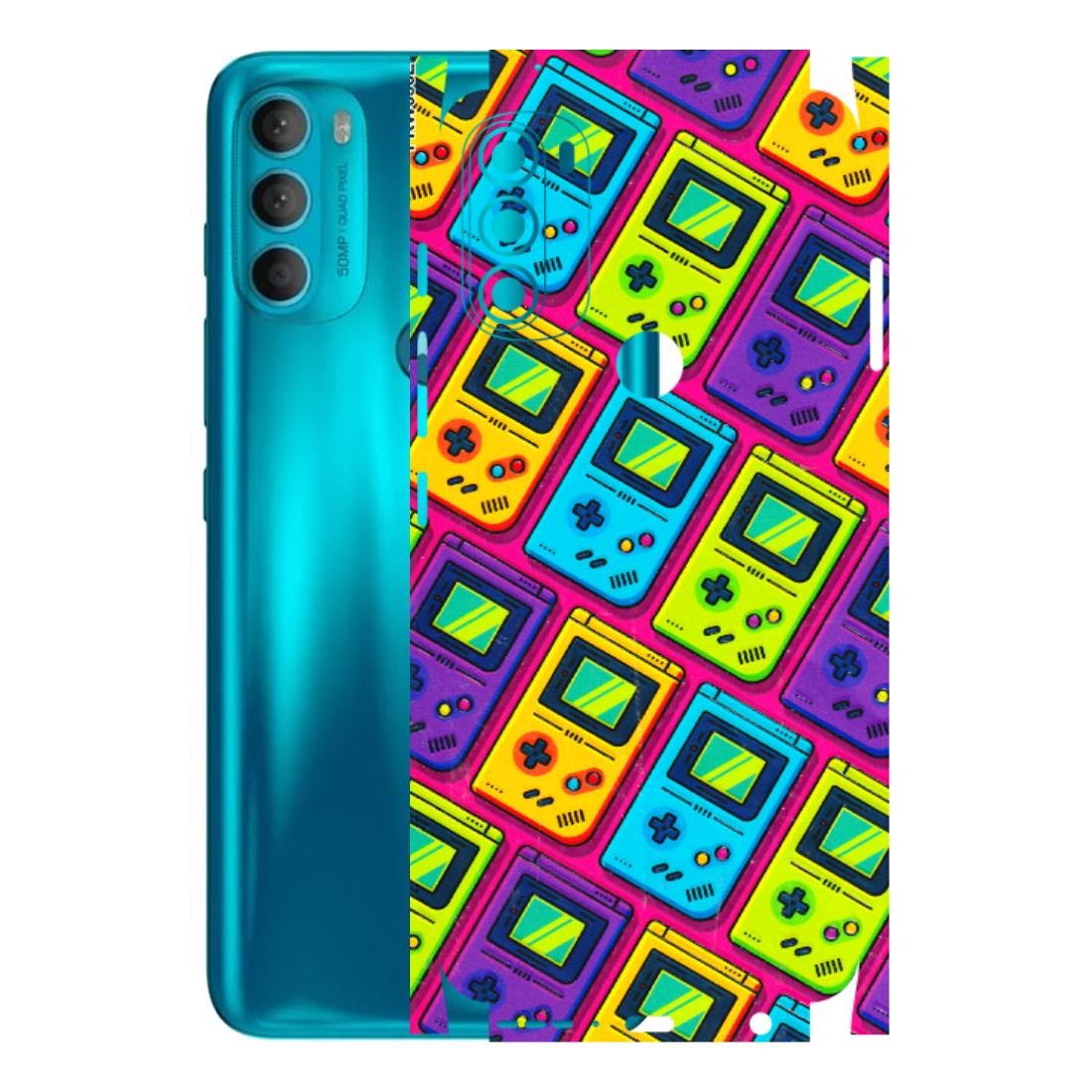 Motorola Phone Skins (All Models) - Gameboy Colourful - 3D Embossed Finish (L-266) Motorola Moto G71 (5G)
