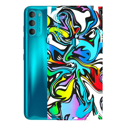 Motorola Phone Skins (All Models) - Abstract Colour Paints - 3D Embossed Finish (L-271) Motorola Moto G71 (5G)