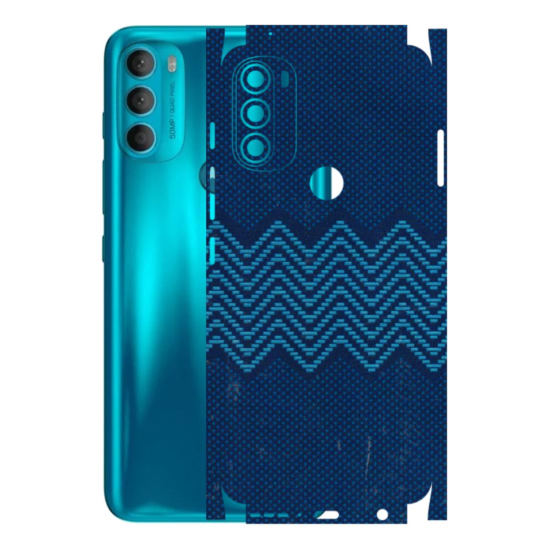 Motorola Phone Skins (All Models) - Blue Sober Waves - 3D Embossed Finish (L-306) Motorola Moto G71 (5G)