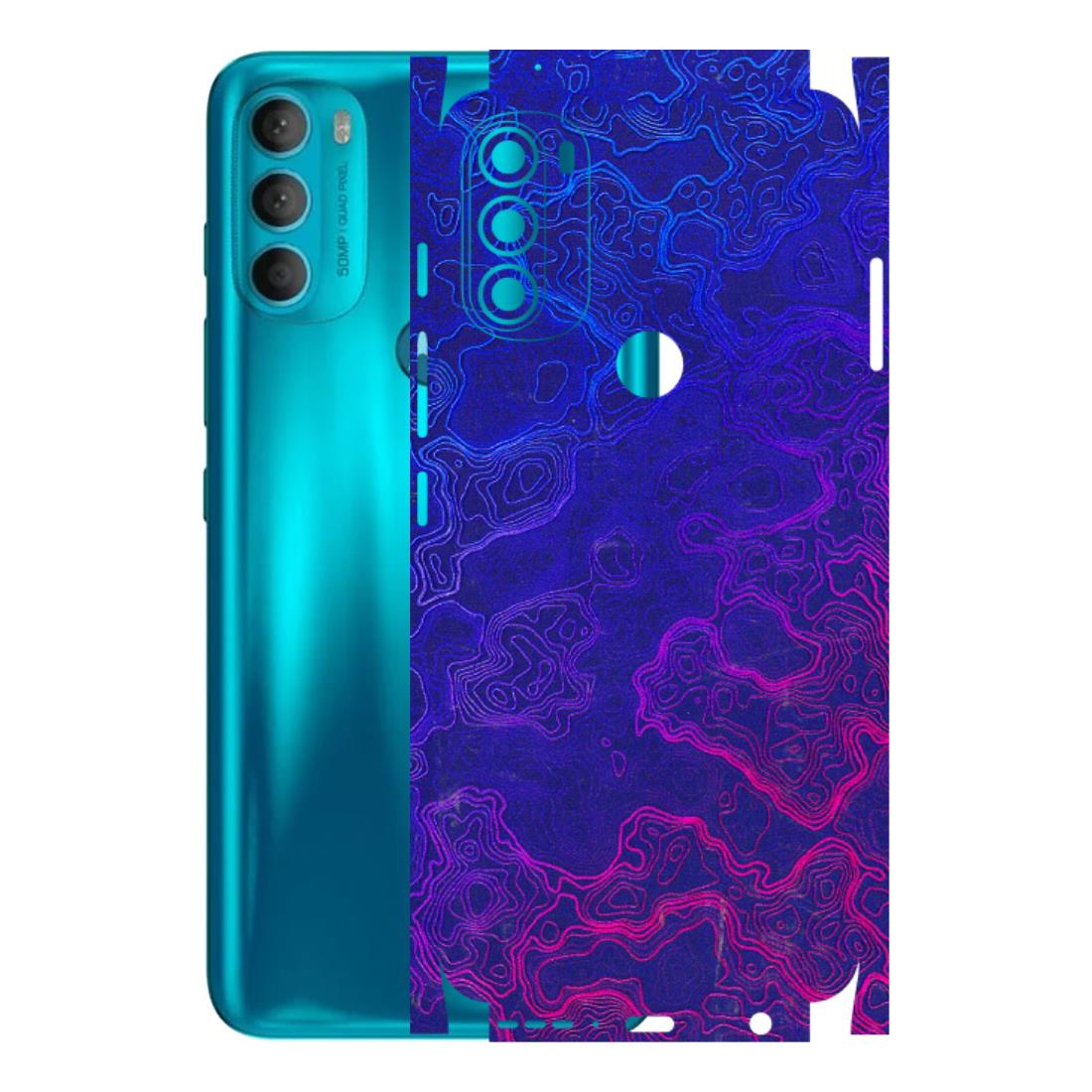 Motorola Phone Skins (All Models) - Purple Ripples Swirl - 3D Embossed Finish (L-314) Motorola Moto G71 (5G)