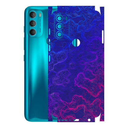 Motorola Phone Skins (All Models) - Purple Ripples Swirl - 3D Embossed Finish (L-314) Motorola Moto G71 (5G)