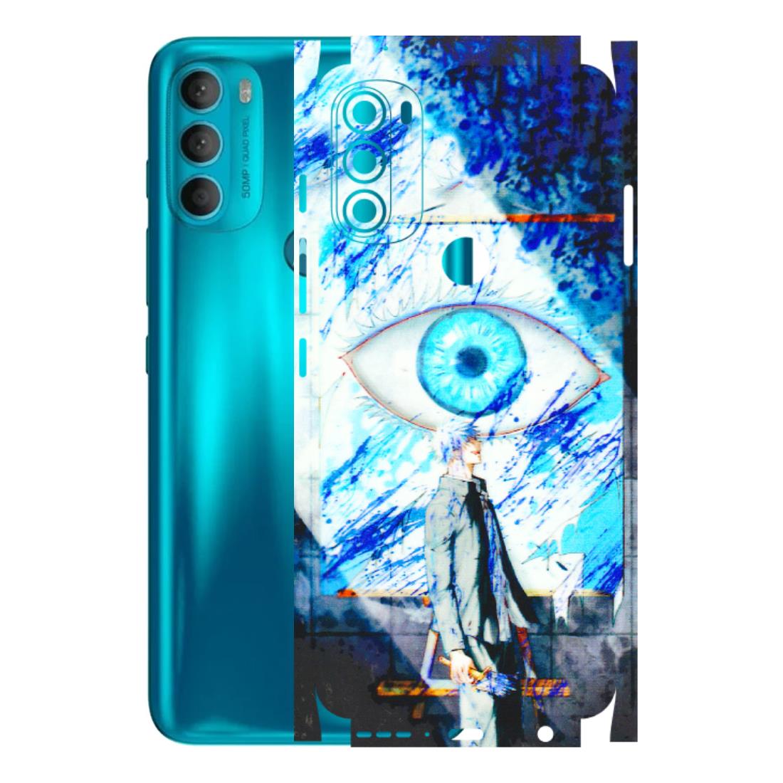 Motorola Phone Skins (All Models) - Anime Sea Blue Eye - 3D Embossed Finish (L-318) Motorola Moto G71 (5G)