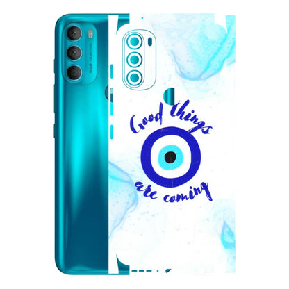 Motorola Phone Skins (All Models) - Evil Eye Good Things Are Coming - 3D Embossed Finish (L-322) Motorola Moto G71 (5G)