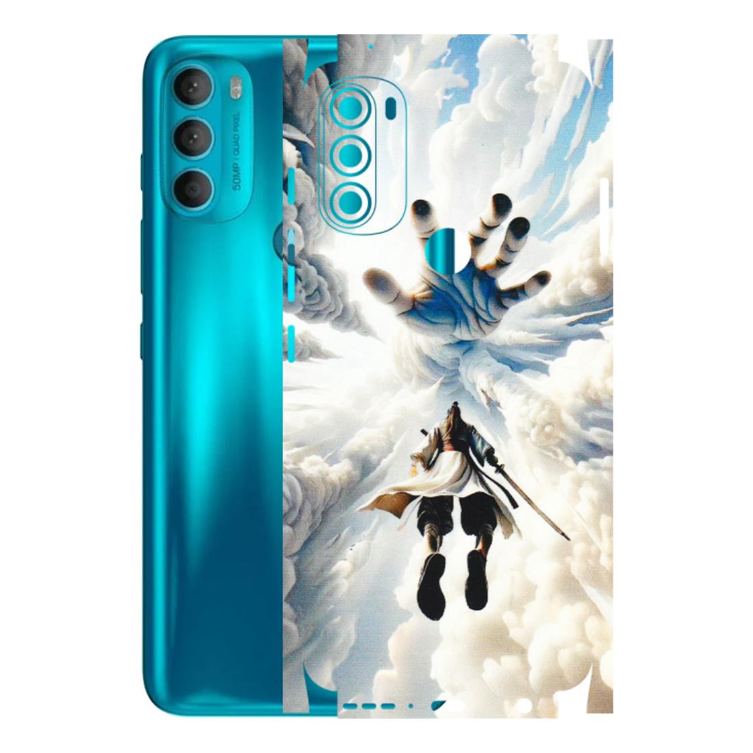 Motorola Phone Skins (All Models) - Big Hand With Monkey King - 3D Embossed Finish (L-323) Motorola Moto G71 (5G)