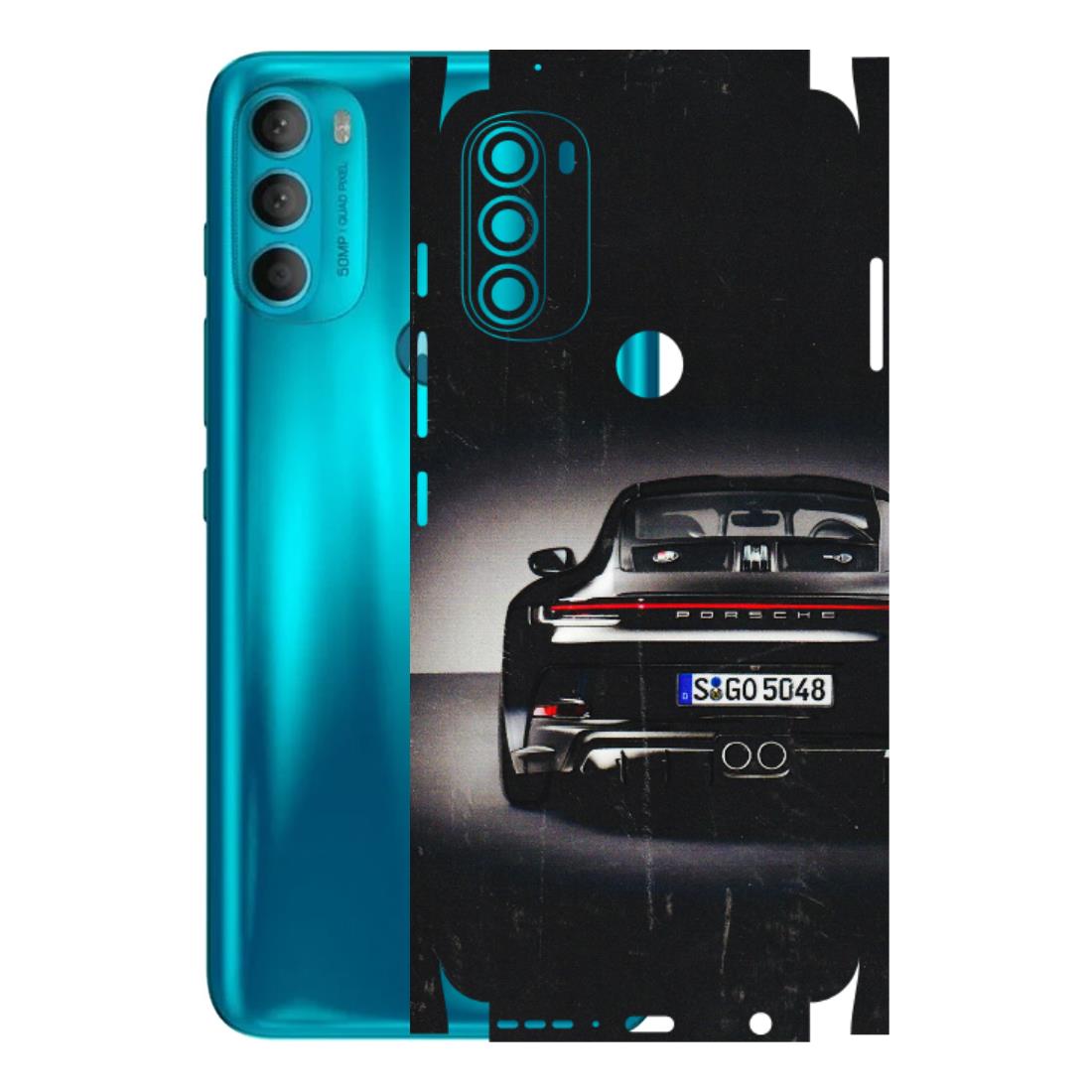 Motorola Phone Skins (All Models) - New Black Porsche GT3 - 3D Embossed Finish (L-327) Motorola Moto G71 (5G)