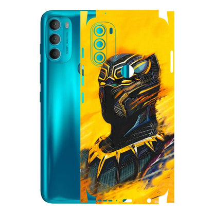 Motorola Phone Skins (All Models) - Yellow Panther - 3D Embossed Finish (L-54) Motorola Moto G71 (5G)