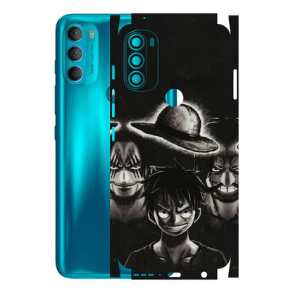 Motorola Phone Skins (All Models) - Black Luffy Hat - 3D Embossed Finish (L-57) Motorola Moto G71 (5G)