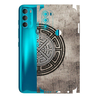 Motorola Phone Skins (All Models) - Mysterious Circular Design - 3D Embossed Finish (L-63) Motorola Moto G71 (5G)