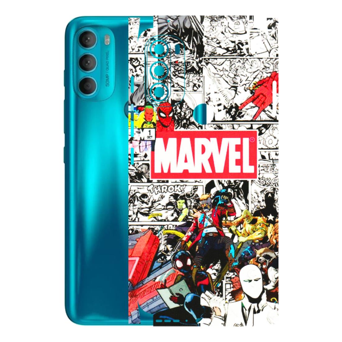 Motorola Phone Skins (All Models) - Marvel Colorful Comic - 3D Embossed Finish (L-64) Motorola Moto G71 (5G)
