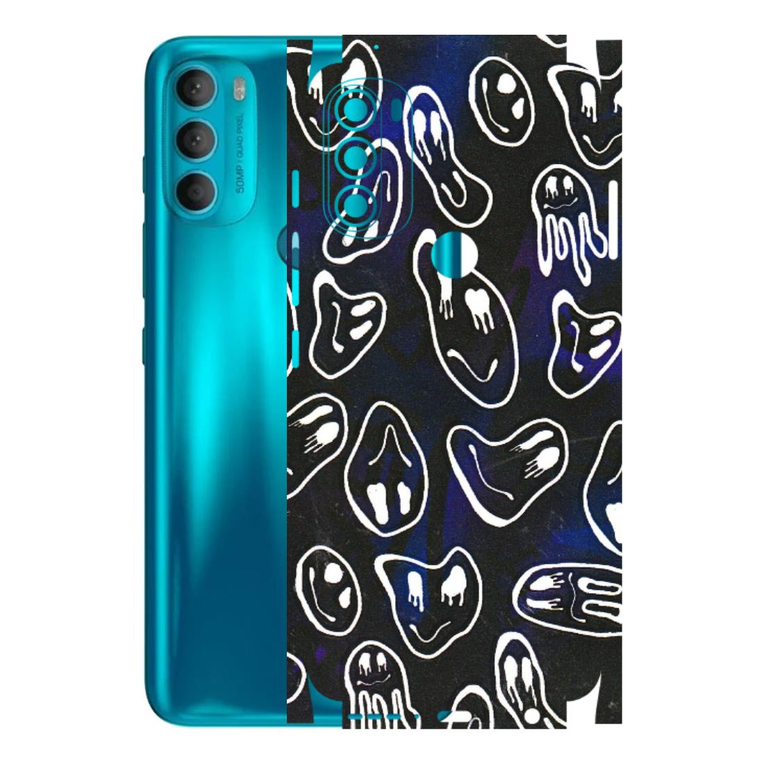 Motorola Phone Skins (All Models) - Distorted Smileys - 3D Embossed Finish (L-92) Motorola Moto G71 (5G)