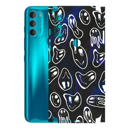 Motorola Phone Skins (All Models) - Distorted Smileys - 3D Embossed Finish (L-92) Motorola Moto G71 (5G)
