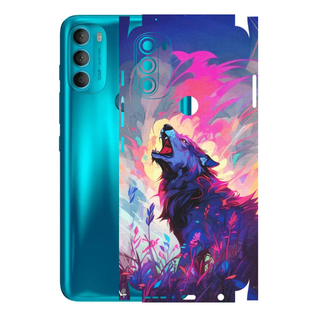 Motorola Phone Skins (All Models) - New Wild Wolf Abstract - Matte Finish (M-125) Motorola Moto G71 (5G)