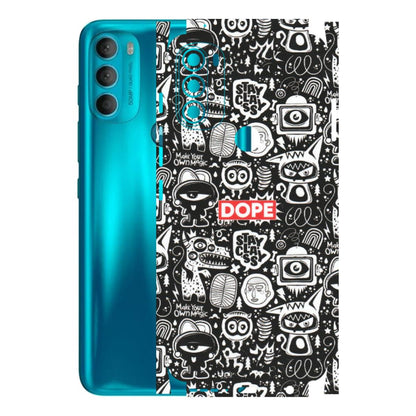 Motorola Phone Skins (All Models) - Dope Stay Classy Black Doodles - Matte Finish (M-126) Motorola Moto G71 (5G)