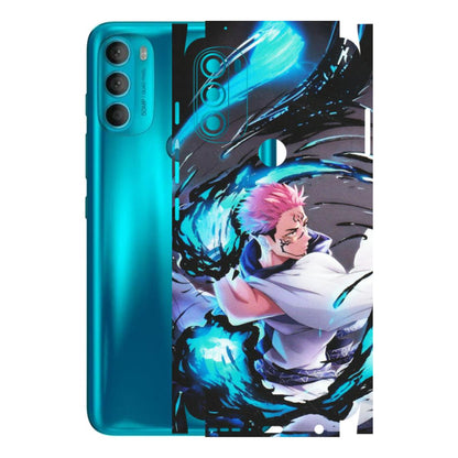 Motorola Phone Skins (All Models) - New Jujutsu Kaisen Grey Blue Anime - Matte Finish (M-127) Motorola Moto G71 (5G)
