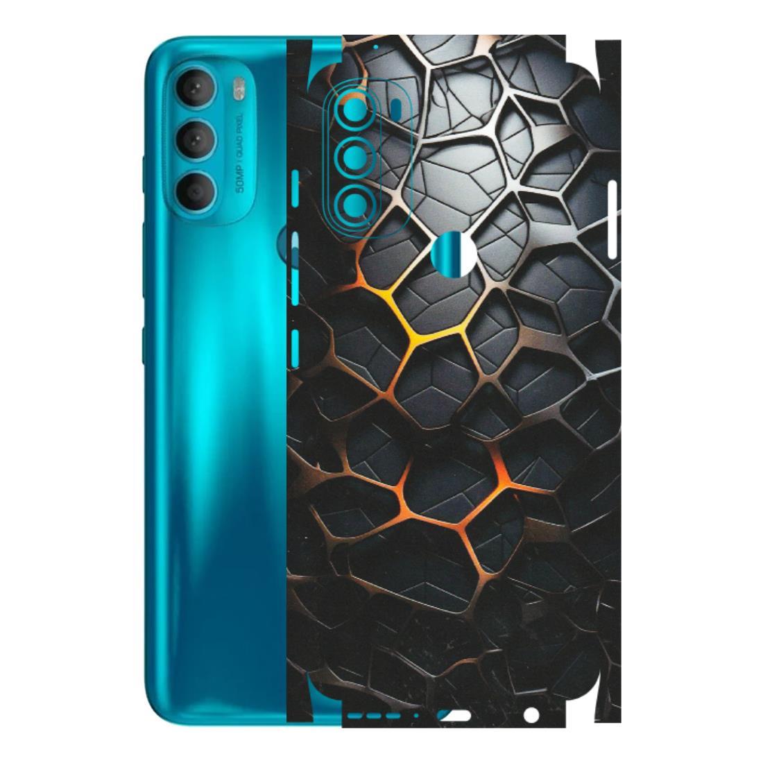 Motorola Phone Skins (All Models) - New Abstract Graphite Tiles - Matte Finish (M-130) Motorola Moto G71 (5G)